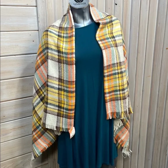 Source Unknown Multicolor Plaid Scarf - Picture 3 of 3